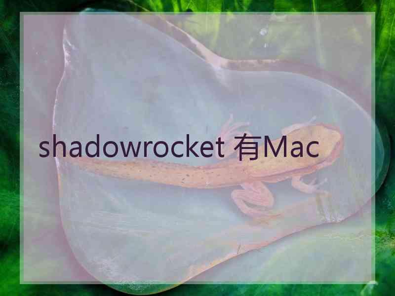 shadowrocket 有Mac