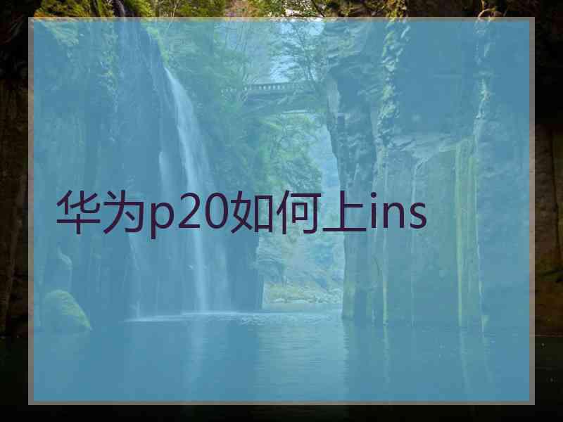 华为p20如何上ins