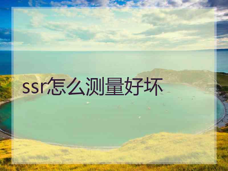 ssr怎么测量好坏