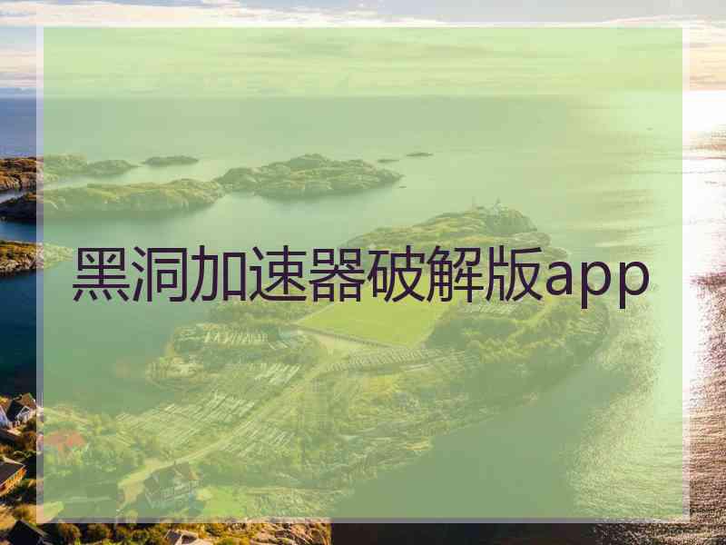 黑洞加速器破解版app