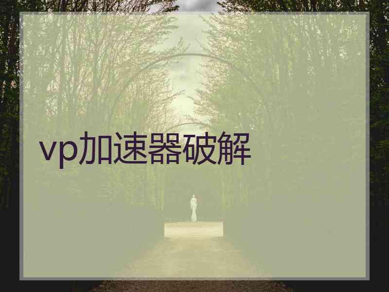 vp加速器破解