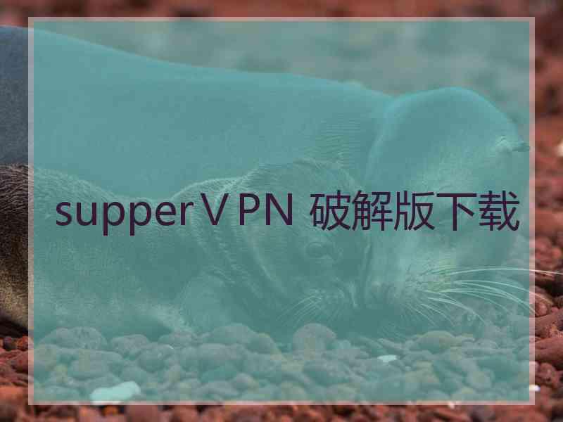 supperⅤPN 破解版下载