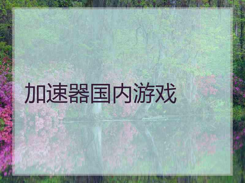 加速器国内游戏