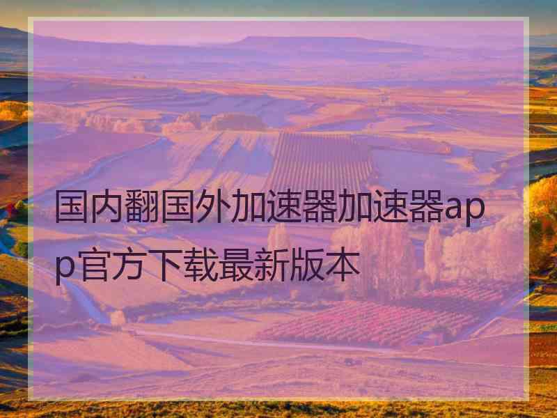 国内翻国外加速器加速器app官方下载最新版本