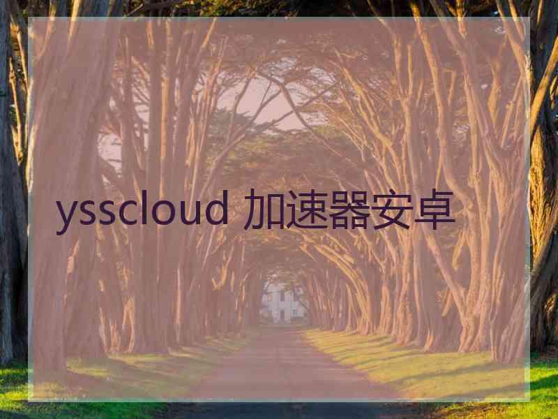 ysscloud 加速器安卓