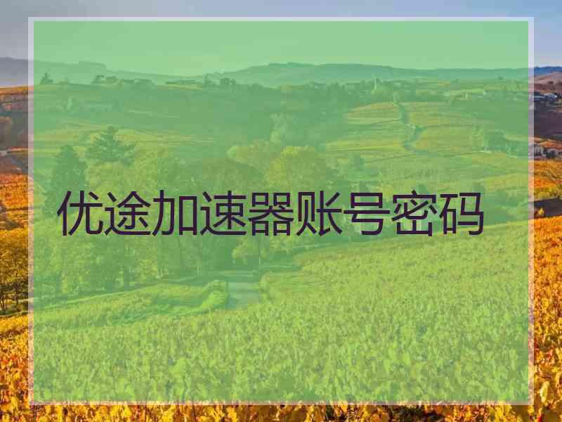 优途加速器账号密码