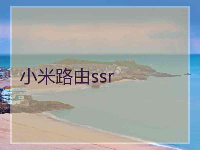 小米路由ssr