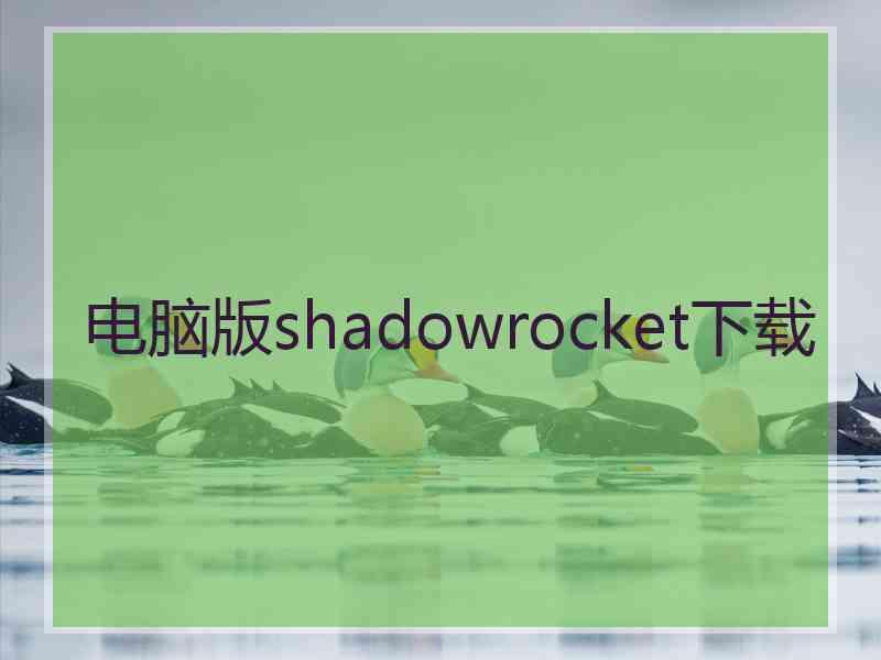 电脑版shadowrocket下载