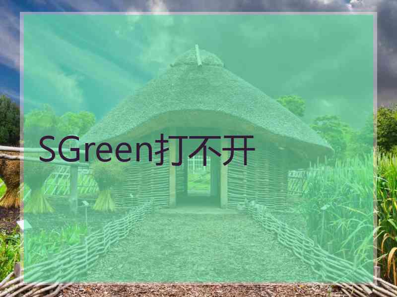 SGreen打不开