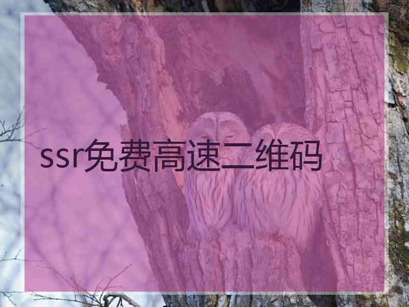 ssr免费高速二维码