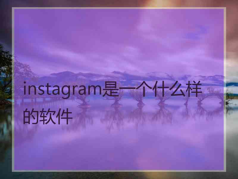 instagram是一个什么样的软件