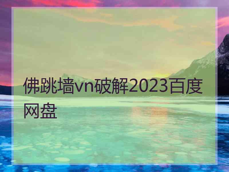 佛跳墙vn破解2023百度网盘