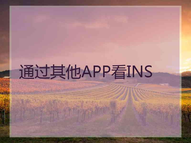 通过其他APP看INS