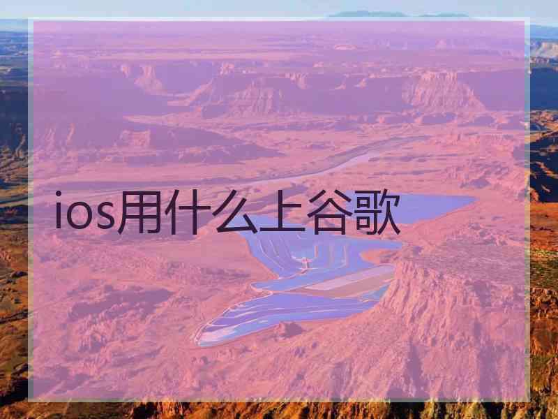 ios用什么上谷歌